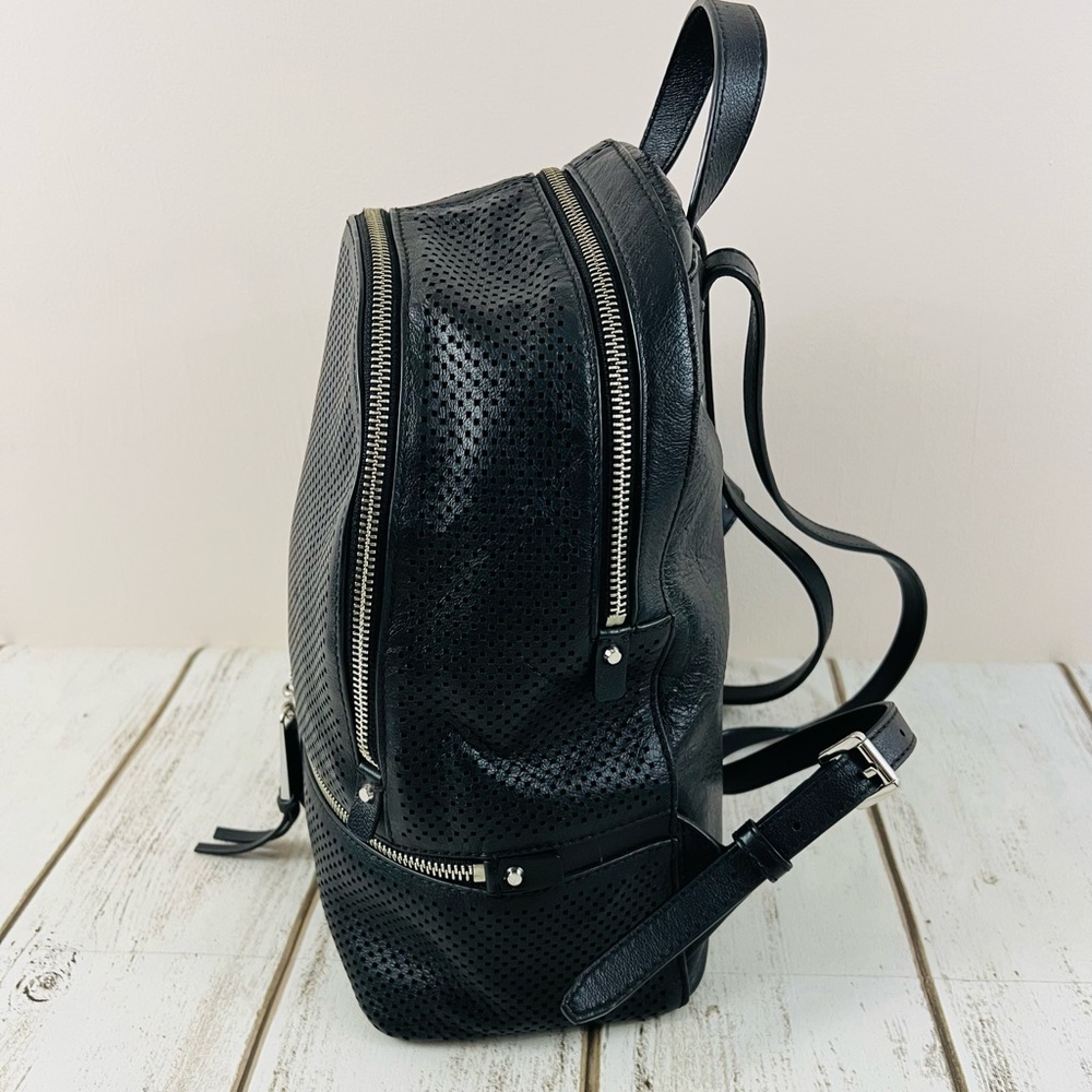 Michael Kors Black Leather Medium Backpack - Picture 4 of 11